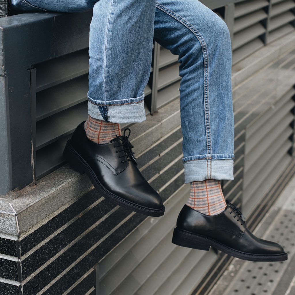 Giày da đế cao su